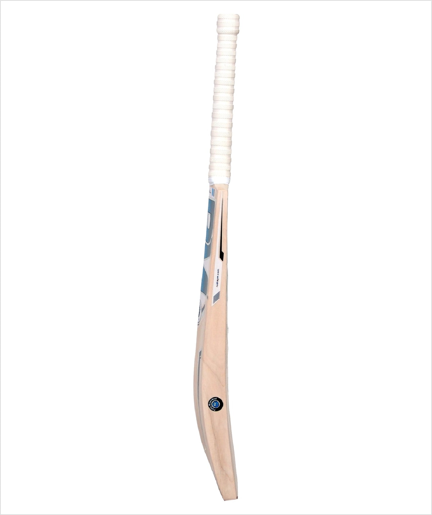 Rudraym Warrior english willow cricket bat profile - full size, powerful shape.