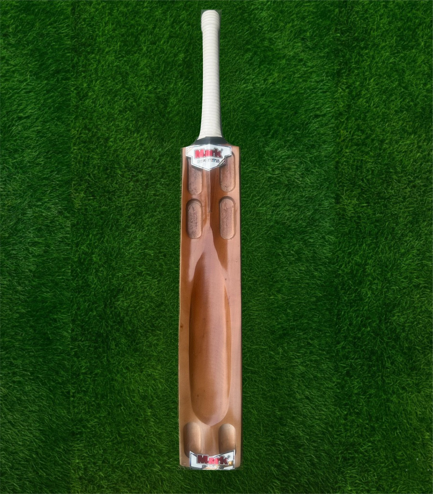 MARK Double Blade Kashmiri Wooden Hard Tennis Bat Lightweight Scoop Matte Polished Waterproof Kashmir Willow Cricket Bat For 15+ Yrs (1 kg) - Rudraym Sports
