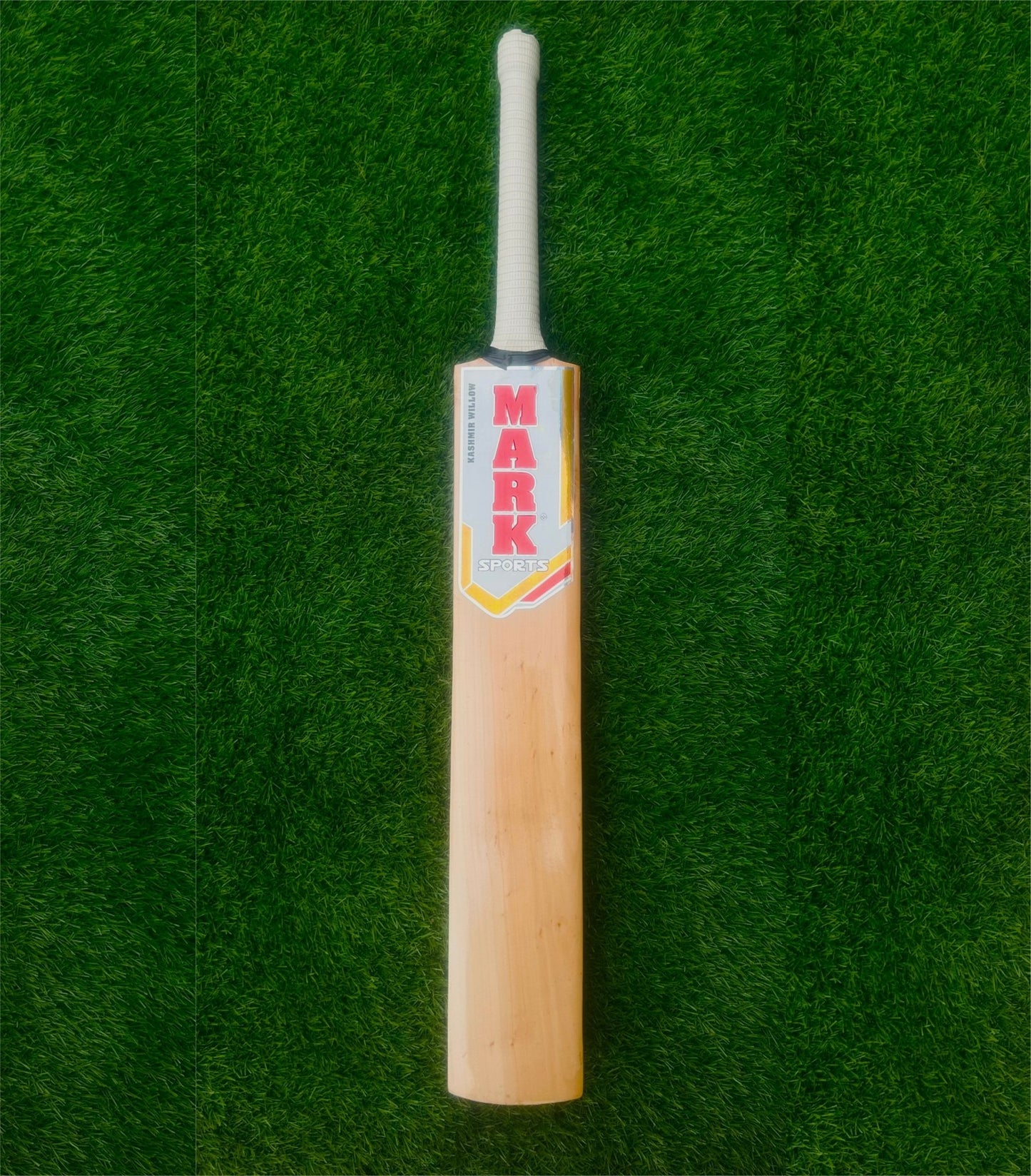 MARK Double Blade Kashmiri Wooden Hard Tennis Bat Lightweight Scoop Matte Polished Waterproof Kashmir Willow Cricket Bat For 15+ Yrs (1 kg) - Rudraym Sports