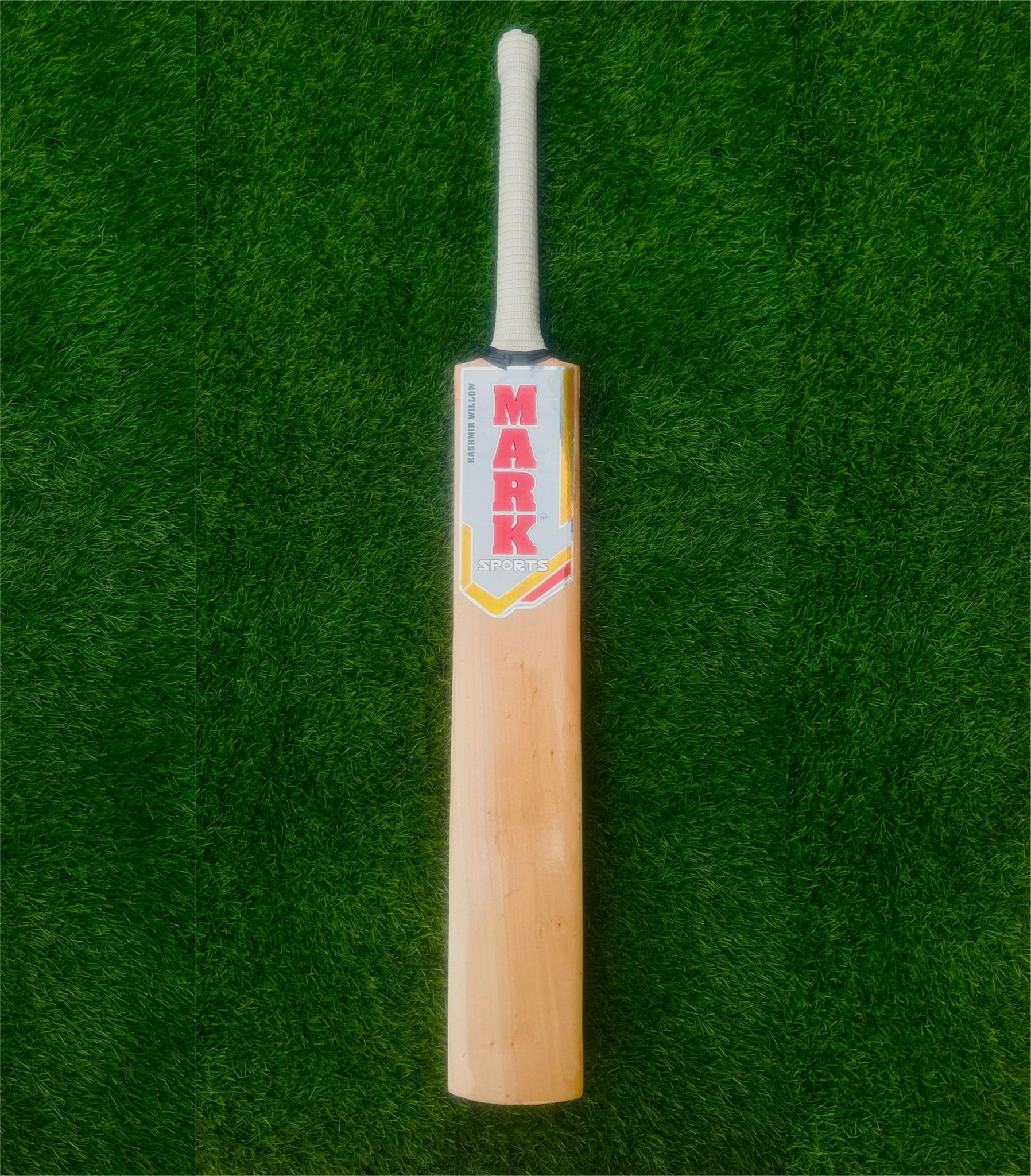 MARK Double Blade Kashmiri Wooden Hard Tennis Bat Lightweight Scoop Matte Polished Waterproof Kashmir Willow Cricket Bat For 15+ Yrs (1 kg) - Rudraym Sports