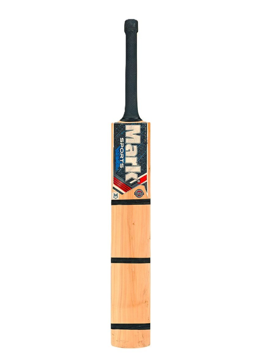MARK Kashmiri Double Blade Lightweight Scoop Matte Polished Waterproof Hard Tennis Bat Kashmir Willow Cricket Bat For 15+ Yrs (1 kg) - Rudraym Sports