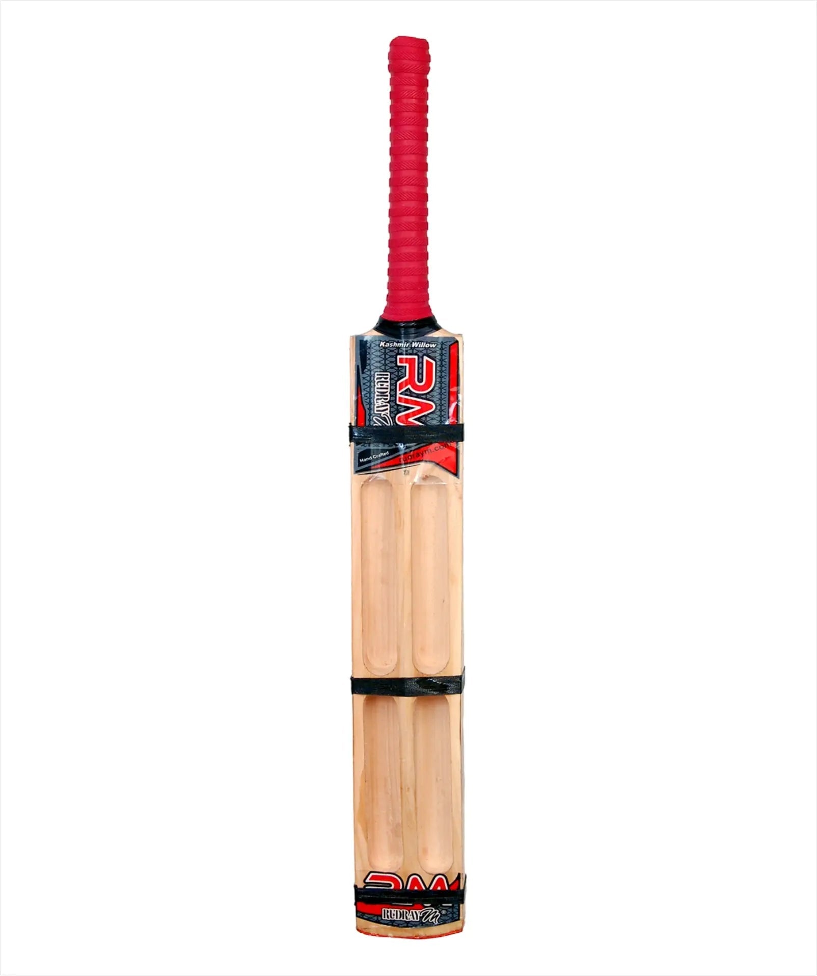 RUDRAYM RM AK47 Double Blade Kashmir Willow Cricket Bat back view in red