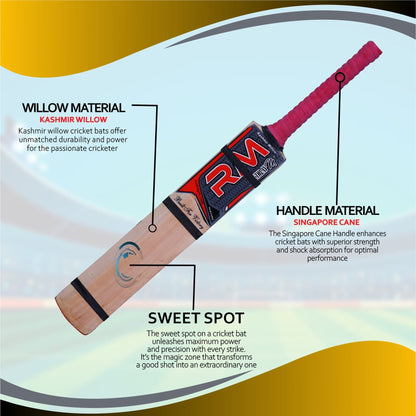 RUDRAYM RM AK47 Double Blade Scoop Tennis Bat | Kashmir Willow - Rudraym Sports