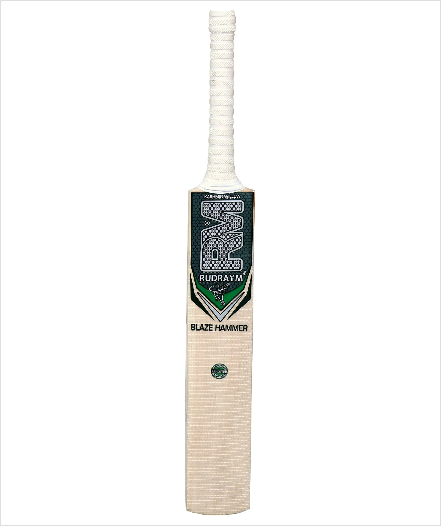 RUDRAYM RM BlazeHammer Size 6 Kashmir Willow Cricket Bat front view