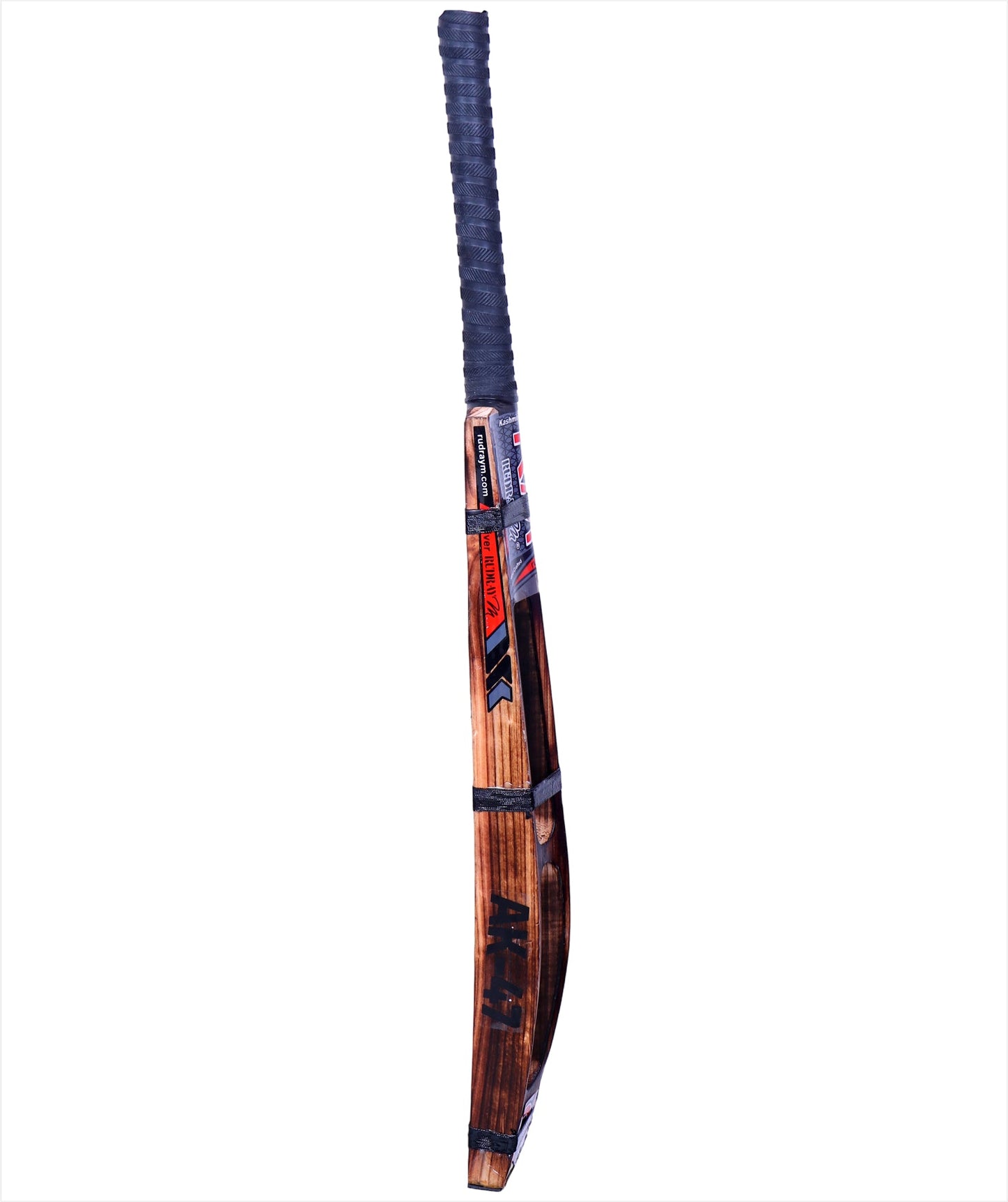 RUDRAYM Burn AK47 Kashmir Willow hard tennis bat side profile red