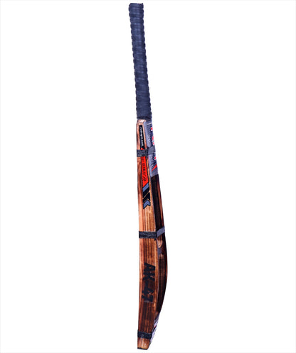 RUDRAYM Burn AK47 Kashmir Willow hard tennis bat side profile red