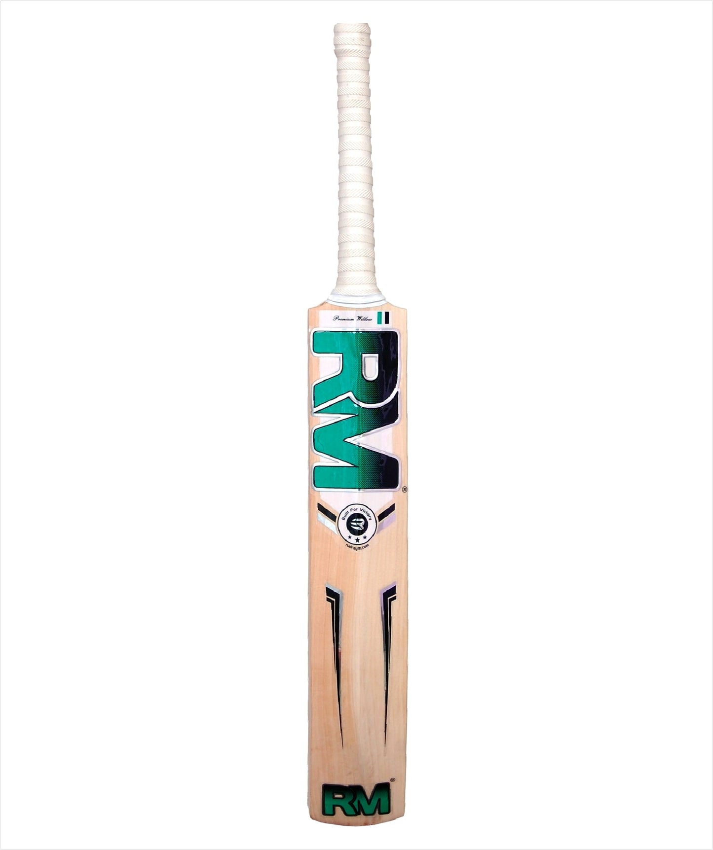 RUDRAYM RM Euphoria English Willow Cricket Bat back detail with RM branding